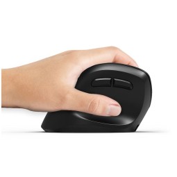 Port Designs Left-hand 2.4 GHz Bluetooth rechargeable Ergo Mouse Black