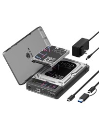 Raidsonic IB-3882MSCL-CU31 Clone and DockingStation for M.2 NVMe SSD and 2.5