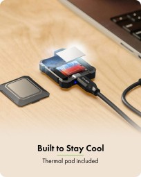 Raidsonic IcyBox IB-1601MP-CU31 Mini M.2 NVMe Enclosure USB3.2 Gen2 Type-C Black