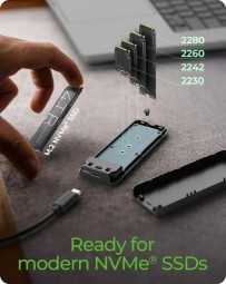 Raidsonic IcyBox IB-1805ML-CU31 M.2 NVMe SSD enclosure with USB 3.2 Gen 2 Type-C and RGB light