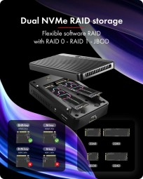Raidsonic RAID & DockingStation for 2x M.2 NVMe SSD
