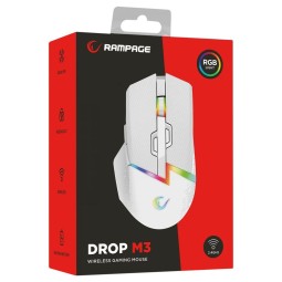 Rampage Drop M3 V2 Gaming Wireless Mouse White