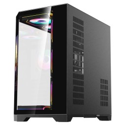 Rampage NOVA RGB Tempered Glass Black