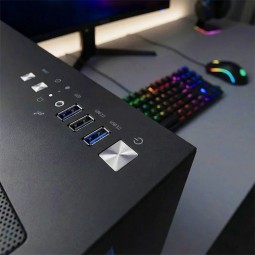 Rampage NOVA V2 RGB Tempered Glass Black