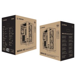 Rampage NOVA V2 RGB Tempered Glass Black