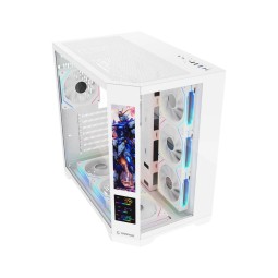 Rampage NOVA V2 RGB Tempered Glass White