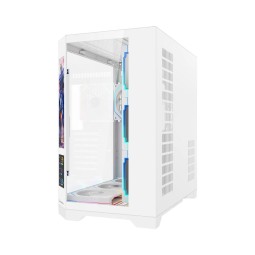 Rampage NOVA V2 RGB Tempered Glass White
