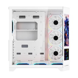 Rampage NOVA V2 RGB Tempered Glass White