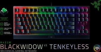 Razer BlackWidow V3 Tenkeyless Yellow Switch Keyboard Black US