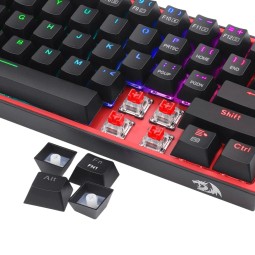 Redragon Fizz RGB, wired mechanical keyboard,RGB, red switch Black HU