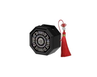 Samsung Galaxy Buds4/Buds4 Pro Heritage Flower Case Black