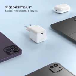 Samsung mini USB-C GaN töltő 65W, fehér