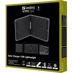 Sandberg Solar Charger 15W Lightweight Black