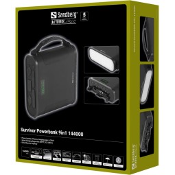 Sandberg Survivor 9in1 14400mAh PowerBank Black