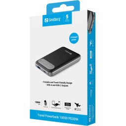 Sandberg Travel 10000mAh Powerbank Black
