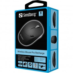 Sandberg Wireless Mouse Pro Recharge Black