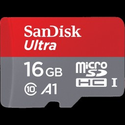 Sandisk 16GB microSDHC Ultra UHS-I A1 + adapterrel