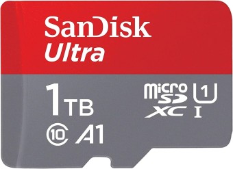Sandisk 1TB microSDHC Ultra Class 10 UHS-I A1 (Android) + adapterrel