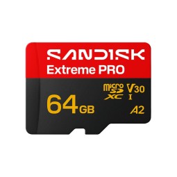 Sandisk 64GB microSDXC Extreme Pro UHS-I V30 A2 adapter nélkül