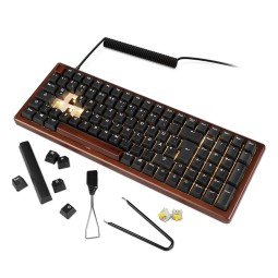 Sharkoon Skiller SGK50 S2 Wood PBT Gaming Keyboard Brown/Black US