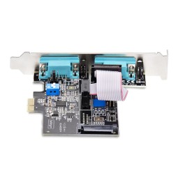 Startech 2-Port Serial PCIe Card, Dual-Port PCI Express to RS232/RS422/RS485 (DB9) Serial Card