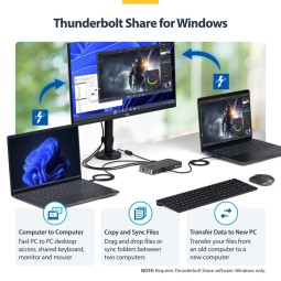 Startech 4-Port Thunderbolt 5 Hub Black