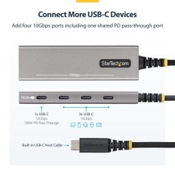 Startech 4-Port USB-C Hub Black