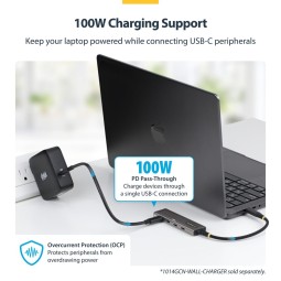 Startech 4-Port USB-C Hub Black