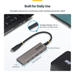 Startech 4-Port USB-C Hub Black