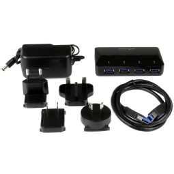 Startech 4-portos USB3.0 HUB Black