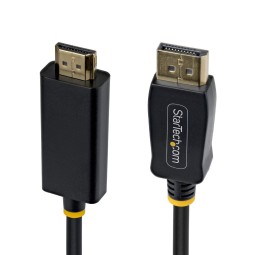 Startech DisplayPort to HDMI 4K 60Hz Adapter Cable with Gripping Connectors 2m Black