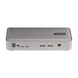 Startech Dual-Laptop USB-C KVM Docking Station Space Gray