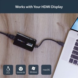 Startech USB 3.0 to HDMI Adapter cable Black