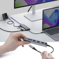 Startech 6-Port USB-C Multiport Adapter Black