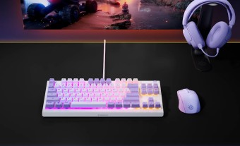 Steelseries Apex 3 TKL Gaming Keyboard Amethiyst Black UK