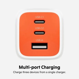 Targus HyperJuice Flex 65W GaN Charger Vermillion Orange