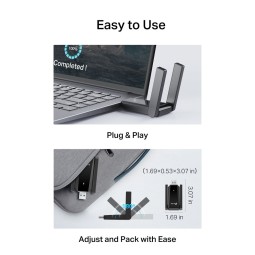 TP-Link Archer T5U Plus AC1300 Dual Antennas High Gain Wireless USB Adapter