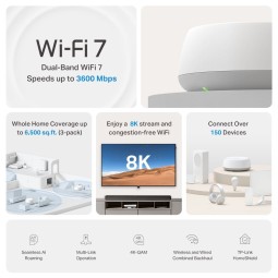 TP-Link Deco BE22 BE3600 Whole Home Mesh WiFi 7 System (2 Pack)