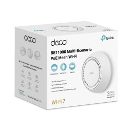 TP-Link Deco BE65-PoE BE9300 Whole Home Mesh WiFi 7 System with PoE (3 Pack)