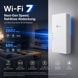 TP-Link RE3600BE BE3600 Dual-Band Wi-Fi 7 Range Extender
