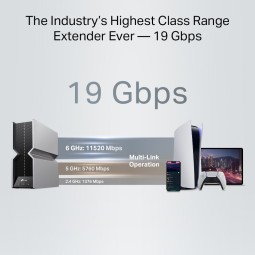 TP-Link RE800BE BE19000 Tri-Band Wi-Fi 7 Range Extender