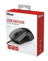 Trust Carve USB mouse Black