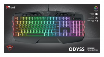 Trust GXT 881 ODYSS Semi-Mechanical Keyboard Black HUN