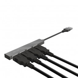 Trust Halyx Aluminium 4-Port Mini USB Hub Silver