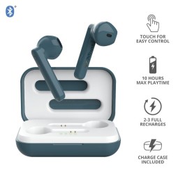 Trust Primo Touch Bluetooth Wireless Earphones Blue