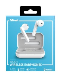 Trust Primo Touch Bluetooth Wireless Earphones White