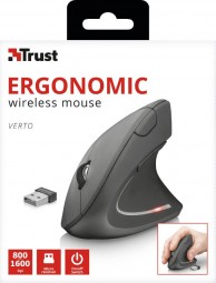 Trust Verto Wireless Ergonomic Mouse Black