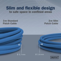 Digitus CAT6A F/FTP Patch Cable 0,5m Blue