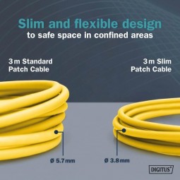 Digitus CAT6A F/FTP Patch Cable 0,5m Yellow