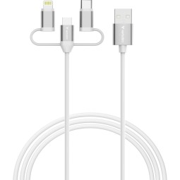 Verbatim Essentials 3-in-1 Sync & Charge Cable 1m White